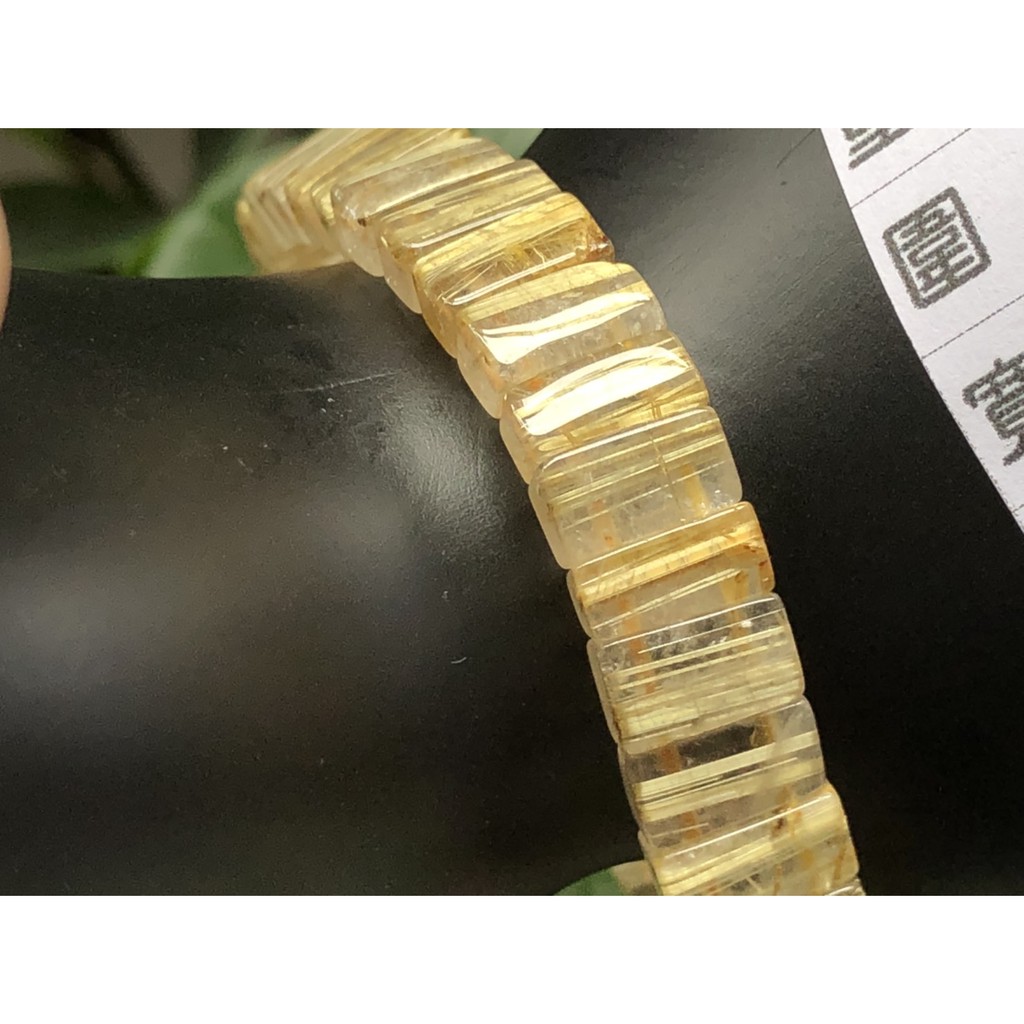 J0416B05A7★甜蜜水晶★天然鈦晶多絲寬絲版絲清透亮眼鈦晶手排細款女板手鍊㊣黑點為鈦晶絲生長點 能量更強:圖片 6