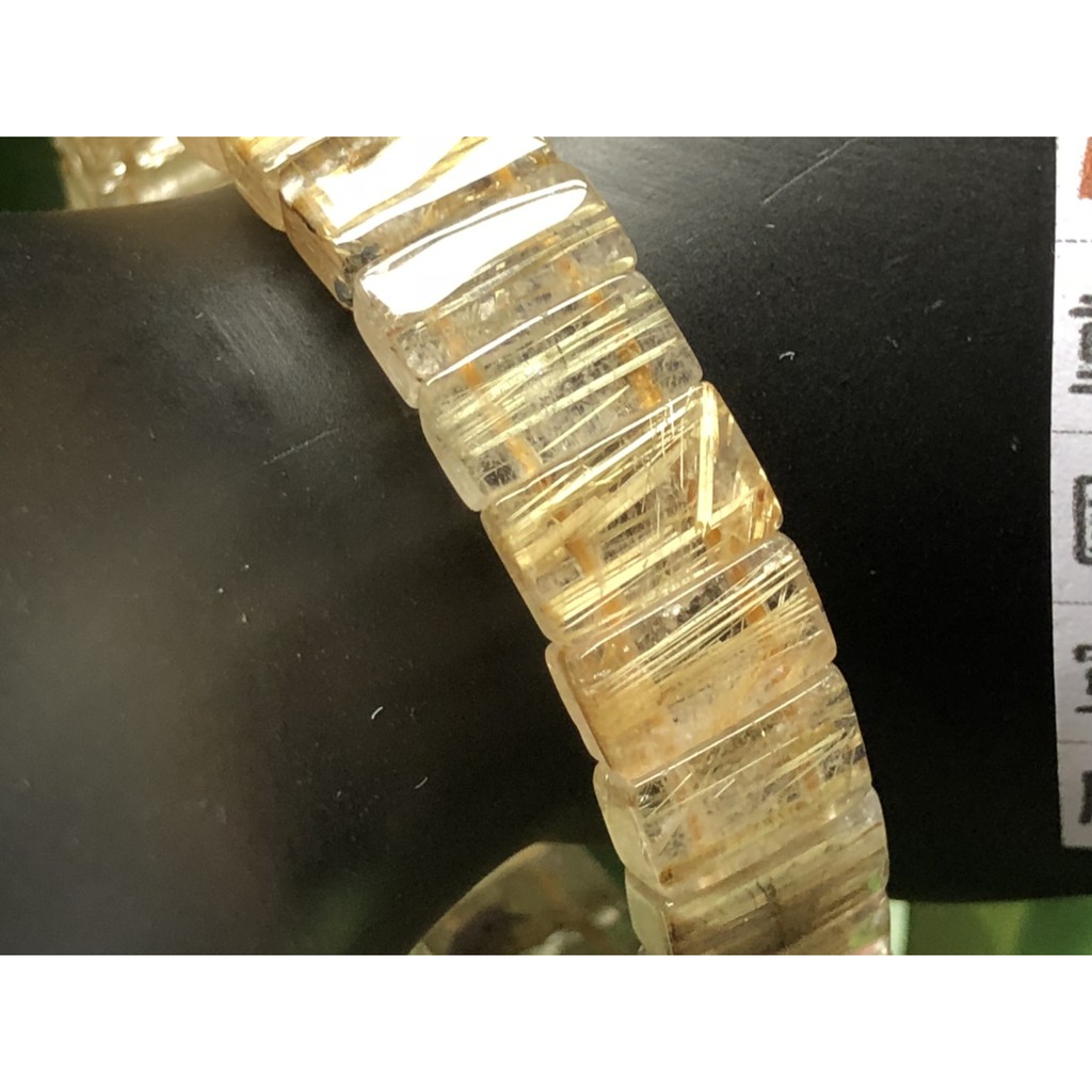 J0416B05A6★甜蜜水晶★天然鈦晶多絲寬絲版絲清透亮眼鈦晶手排細款女板手鍊㊣黑點為鈦晶絲生長點 能量更強:圖片 5