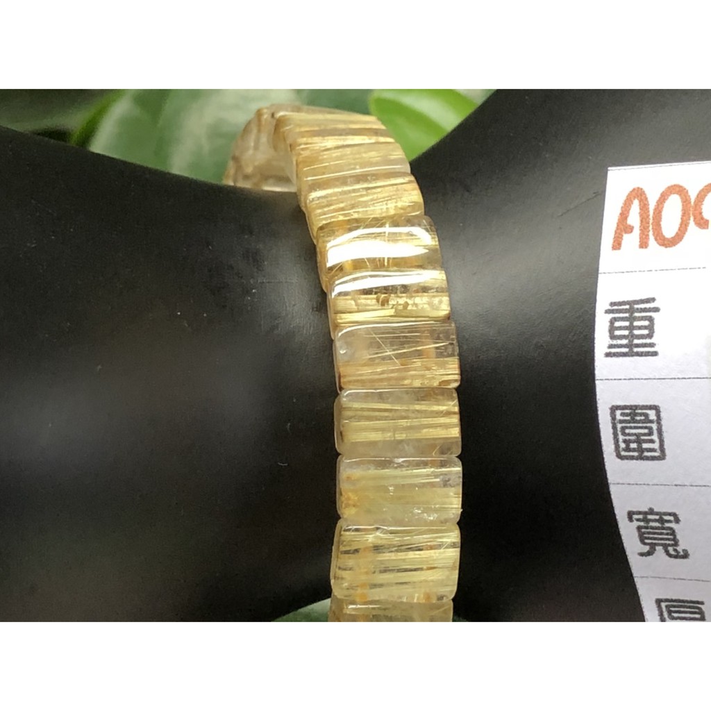 J0416B05A9★甜蜜水晶★天然鈦晶多絲寬絲版絲清透亮眼鈦晶手排細款女板手鍊㊣黑點為鈦晶絲生長點 能量更強:圖片 5