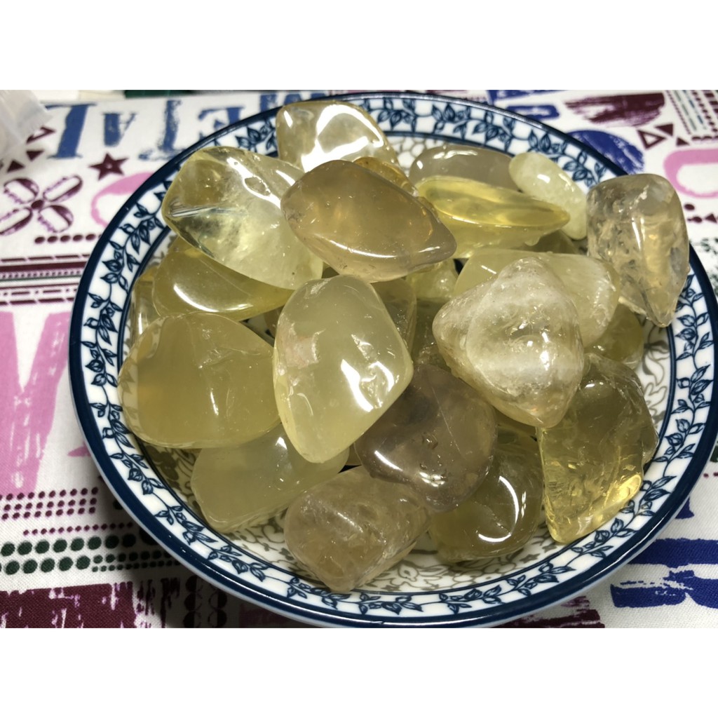 甜蜜水晶 天然水晶拋光原石 黃水晶招正財 黑曜石主避邪 原石 黃水晶 碎石 淨化消磁(商品如照片實品拍照)便宜出清:圖片 6