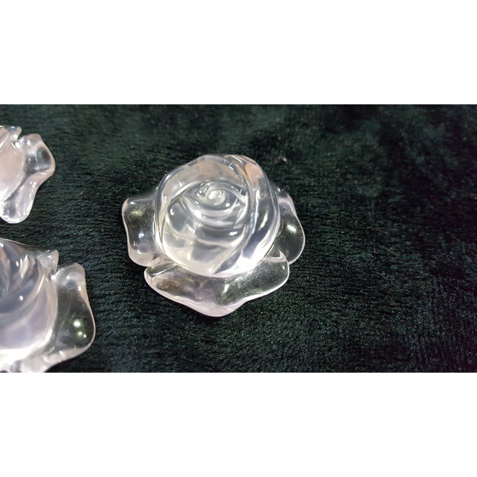 ♡1224P01♡★甜蜜水晶★天然粉晶玫瑰花造型裸石一組三個:圖片 8