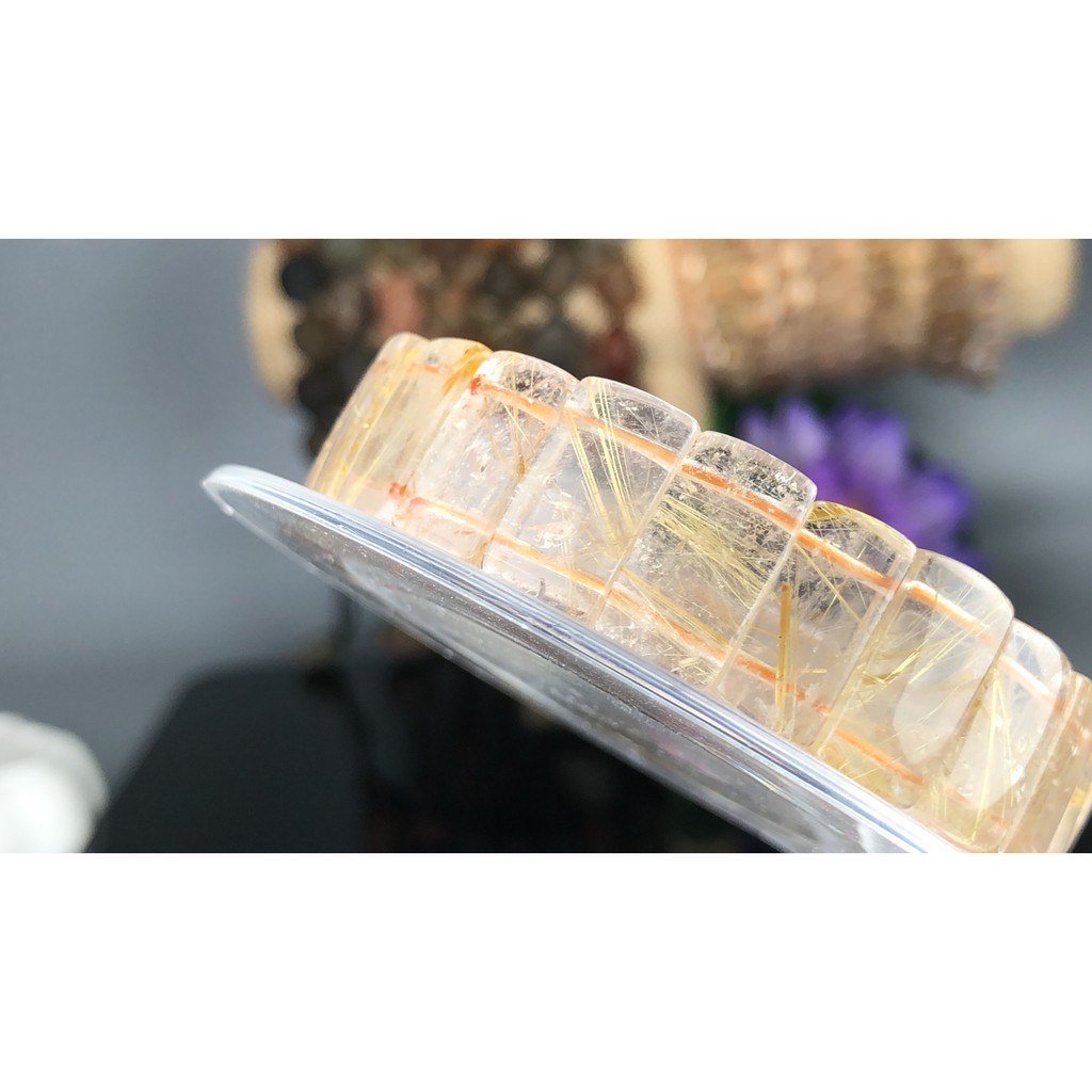 J0406B01-22♡甜蜜水晶二館♡天然鈦晶多絲寬絲版絲清透亮眼鈦晶手排細款男女版手鍊 能量更強:圖片 5