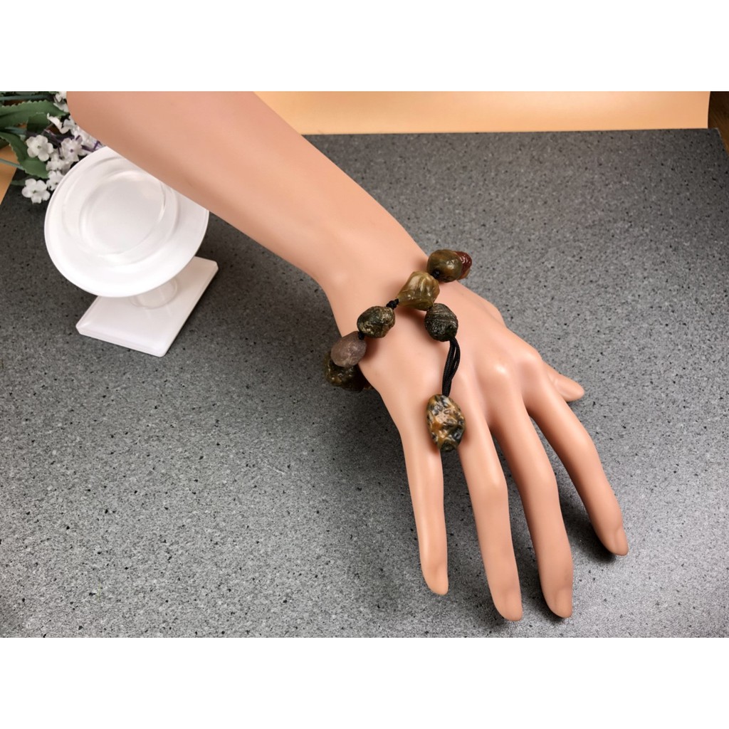 J0513B02-A03★甜蜜水晶★天然魚子石經脈瑪瑙手鍊 商品如圖 潮男必備款:圖片 4