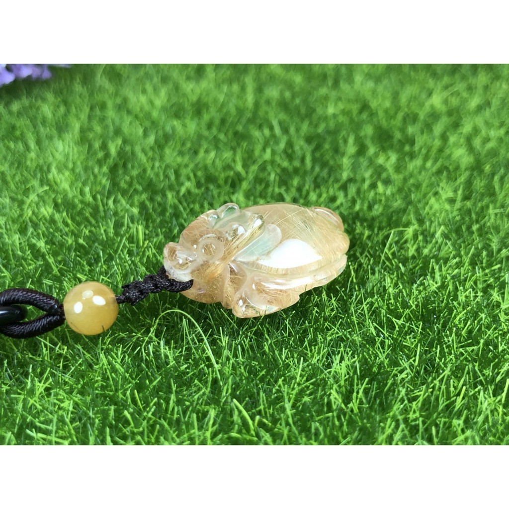 J0408B03-A4★甜蜜水晶★天然異相水晶龍龜吊墜項鍊♡幫您轉運招財化煞♡改善磁場。 商品如圖 潮男潮女必備款:圖片 3