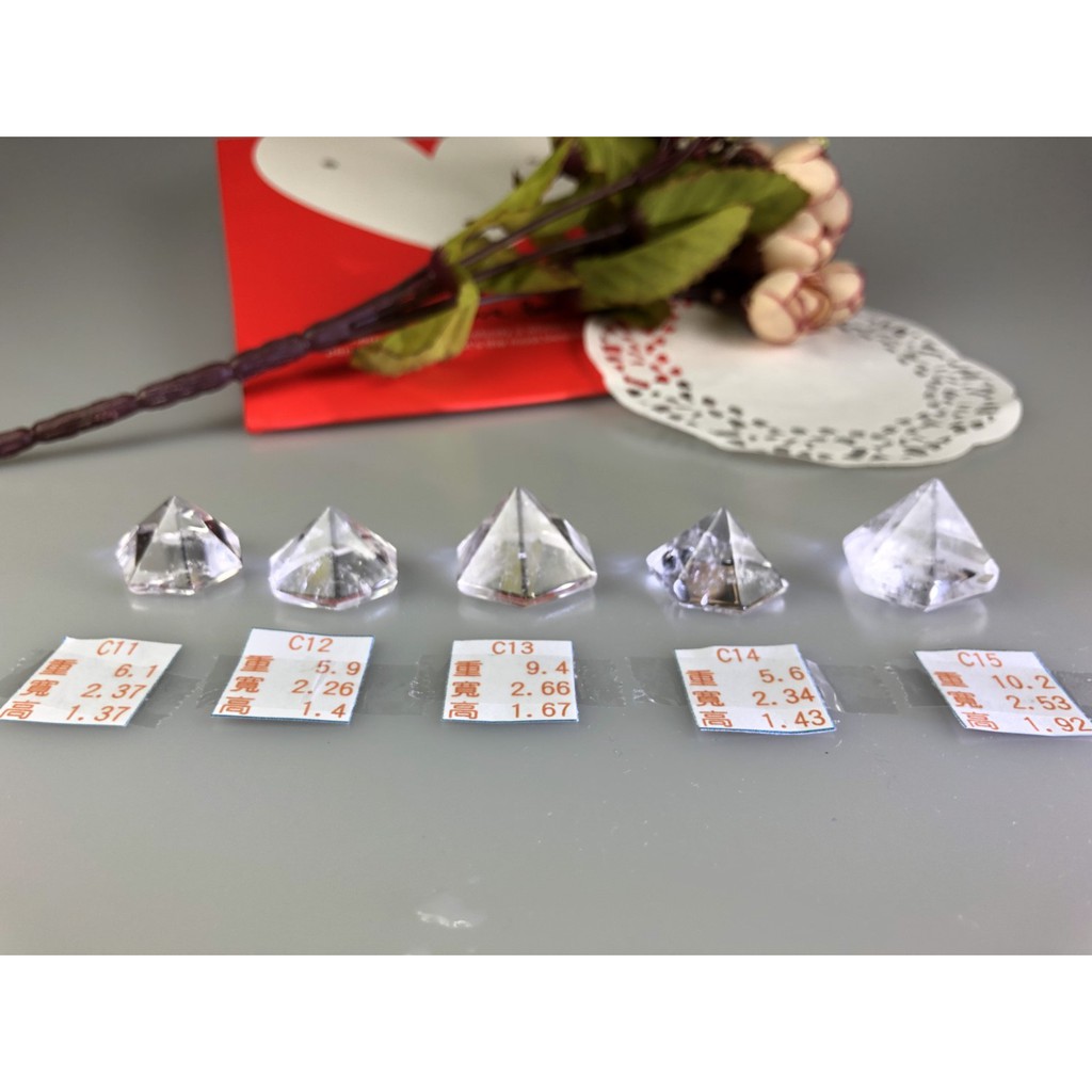 J0706B01-C11.C20★甜蜜水晶★天然雪白帶透白水晶金字塔型錐體白水晶數量有限售完止。:圖片 2