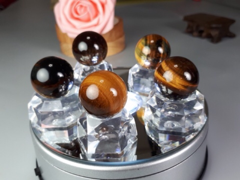 ♡0101A20-2♡★甜蜜水晶★天然虎眼石水晶球 招財 超能量 虎眼石水晶球 收藏 ♤極品珍藏♤:圖片 2