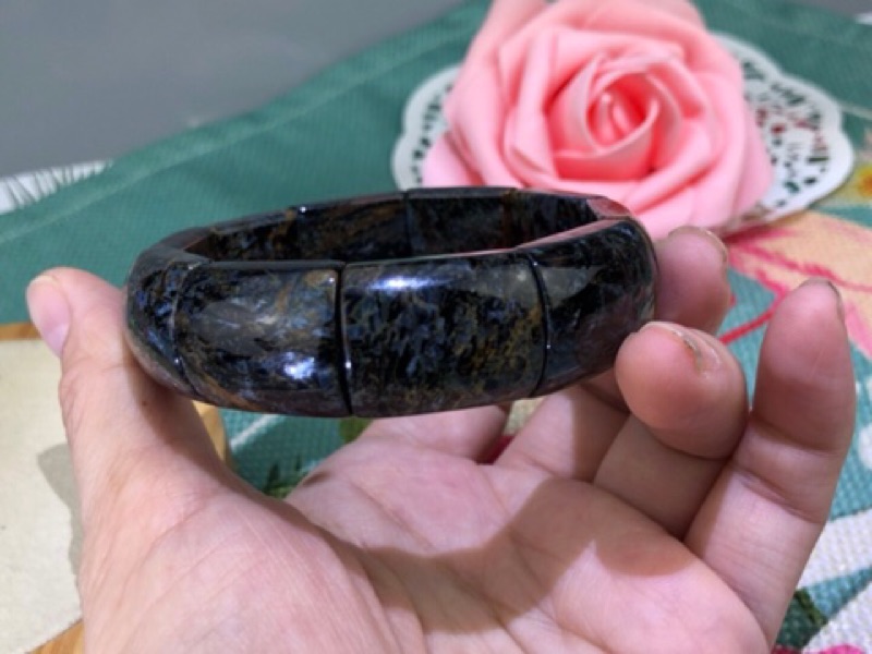 甜蜜水晶 天然彼得石 彩色風暴石 16cm彈性手鐲 珍藏寶貝:圖片 2