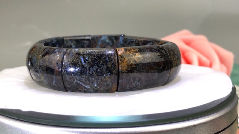 甜蜜水晶 天然彼得石 彩色風暴石 16cm彈性手鐲 珍藏寶貝:圖片 4