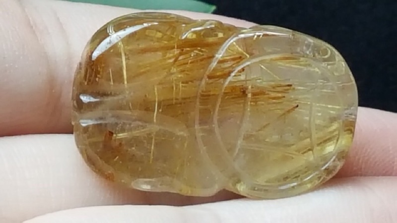 J1103B05-6 甜蜜水晶 天然鈦晶貔貅 多絲 寬絲 版絲清透亮眼鈦晶 貔貅吊墜 擺件:圖片 5