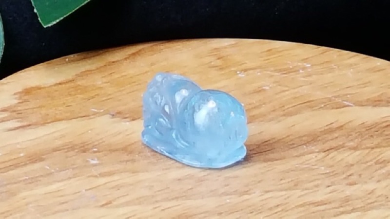 甜蜜水晶 J1103B06-9 天然晶透海水藍寶 貔貅 吊墜 擺件 掛飾 幫綁成項鍊如後兩張圖片:圖片 6