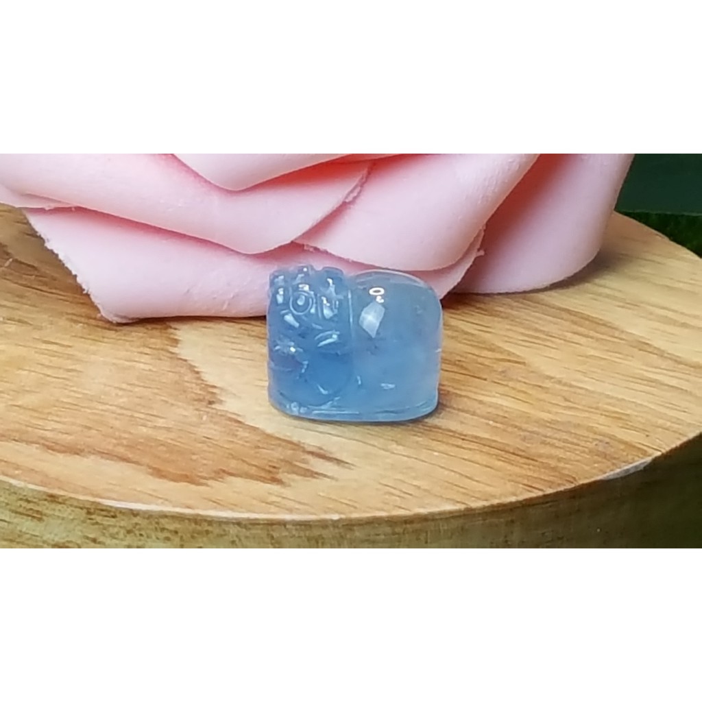 甜蜜水晶 J1103B06-12 天然晶透海水藍寶 貔貅 吊墜 擺件 掛飾 項鍊 幫綁成項鍊如最後張圖片