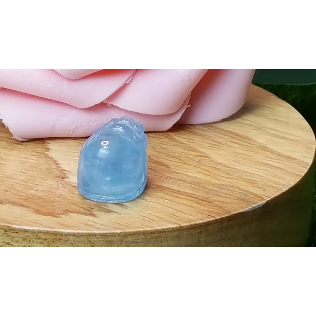甜蜜水晶 J1103B06-12 天然晶透海水藍寶 貔貅 吊墜 擺件 掛飾 項鍊 幫綁成項鍊如最後張圖片:圖片 2
