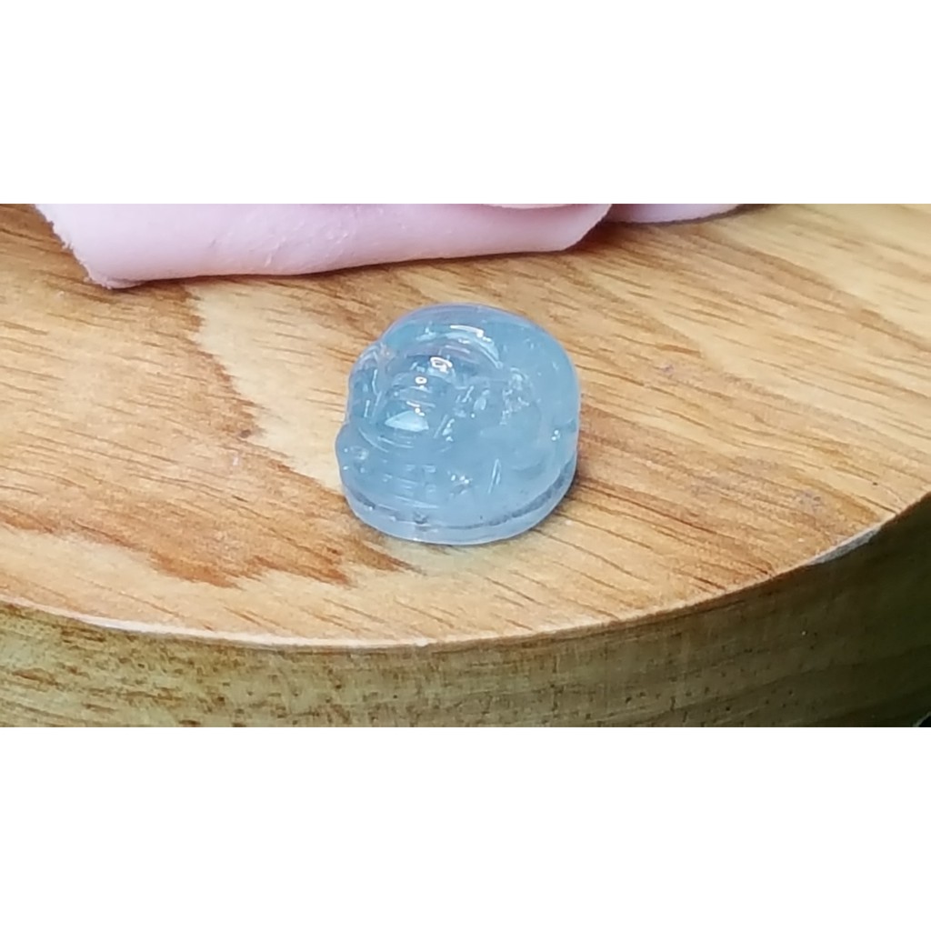 甜蜜水晶 J1103B06-16 天然晶透海水藍寶 貔貅 吊墜 擺件 綁成項鍊如最後一張圖片:圖片 6