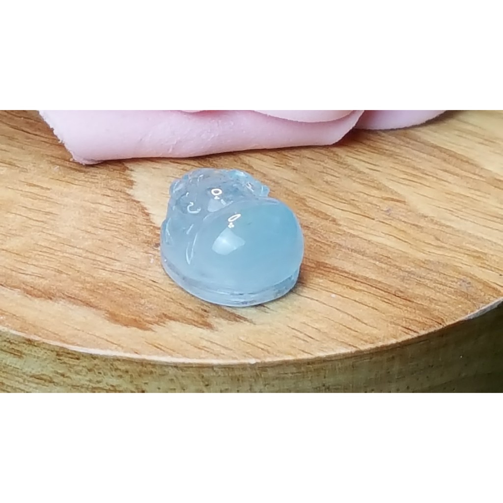 甜蜜水晶 J1103B06-16 天然晶透海水藍寶 貔貅 吊墜 擺件 綁成項鍊如最後一張圖片:圖片 7