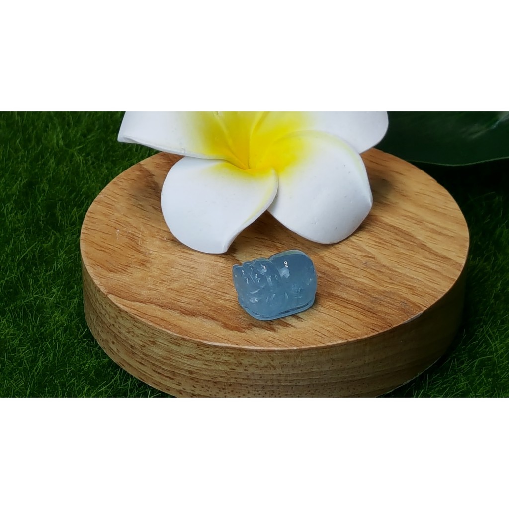 甜蜜水晶 J1103B06-21 天然晶透海水藍寶 貔貅 吊墜 擺件 掛飾 項鍊 幫綁成項鍊如最後張圖片:圖片 6
