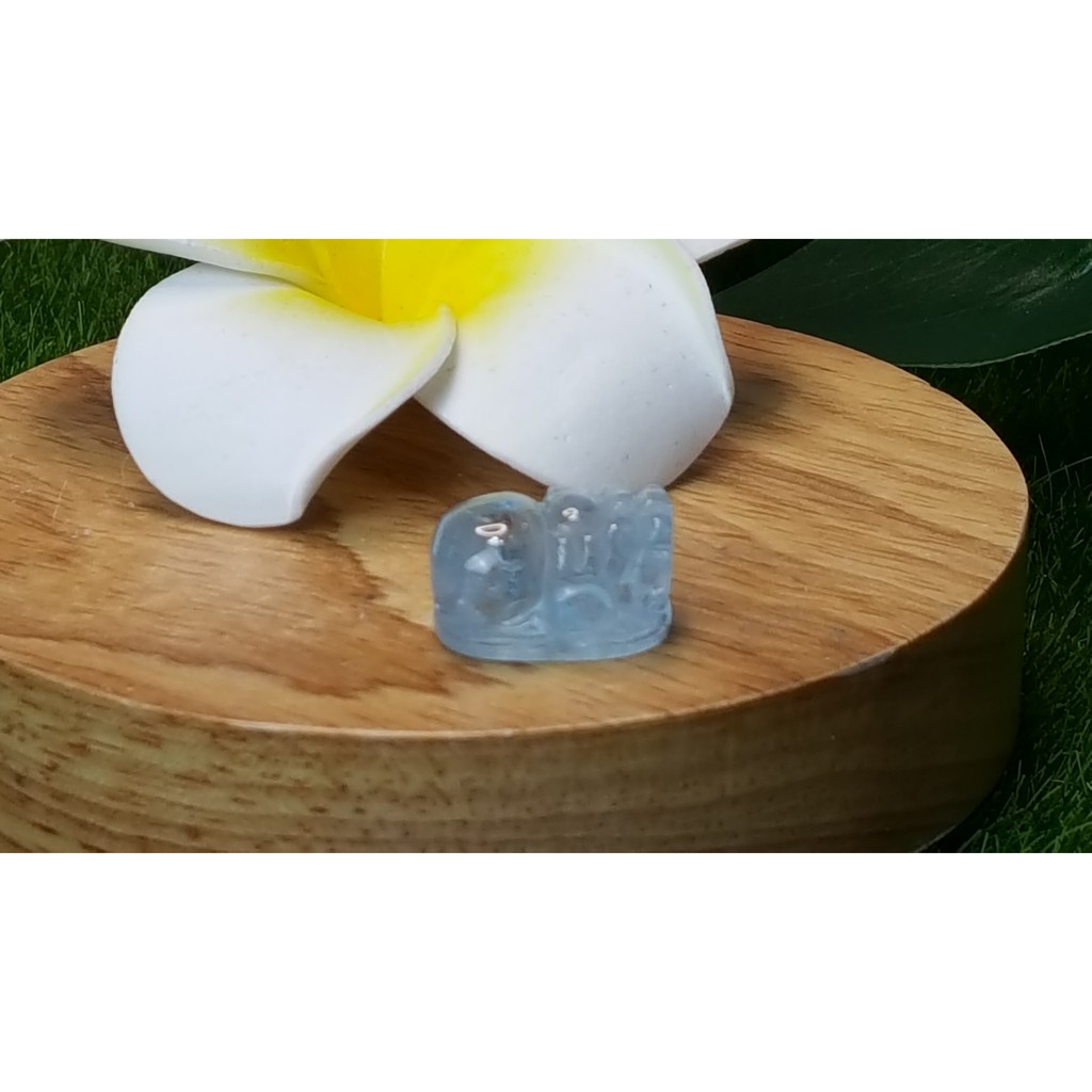 甜蜜水晶 J1103B06-23 天然晶透海水藍寶 貔貅 吊墜 擺件 掛飾 項鍊 幫綁成項鍊如最後張圖片:圖片 3