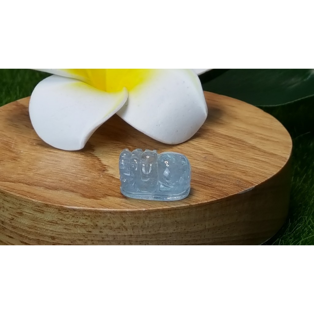 甜蜜水晶 J1103B06-23 天然晶透海水藍寶 貔貅 吊墜 擺件 掛飾 項鍊 幫綁成項鍊如最後張圖片:圖片 4