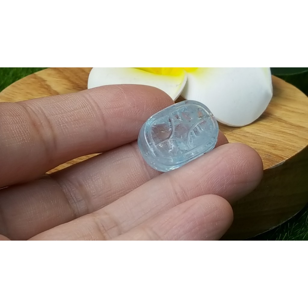 甜蜜水晶 J1103B06-23 天然晶透海水藍寶 貔貅 吊墜 擺件 掛飾 項鍊 幫綁成項鍊如最後張圖片:圖片 7