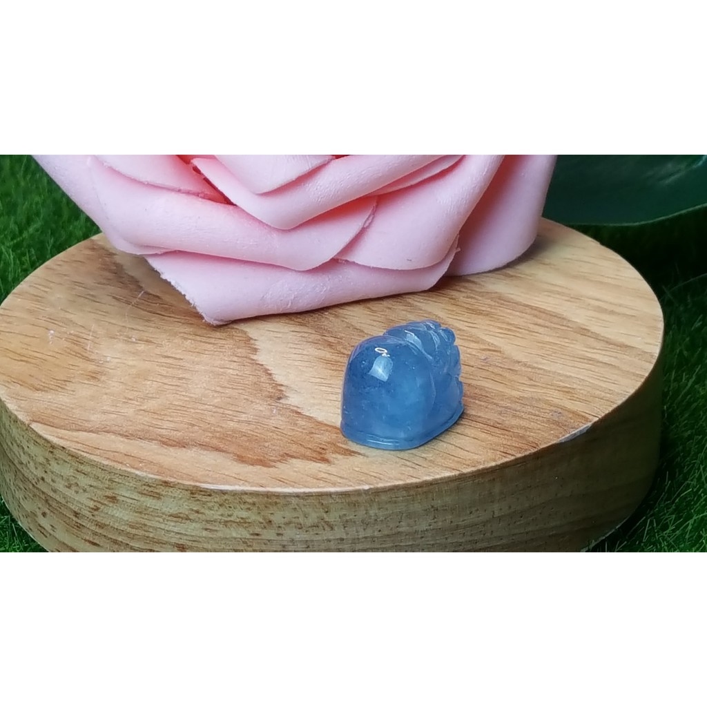 甜蜜水晶 J1103B06-19 天然晶透海水藍寶 貔貅 吊墜 擺件 掛飾 項鍊 幫綁成項鍊如最後張圖片:圖片 3