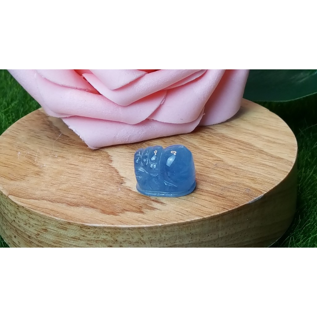 甜蜜水晶 J1103B06-19 天然晶透海水藍寶 貔貅 吊墜 擺件 掛飾 項鍊 幫綁成項鍊如最後張圖片:圖片 6