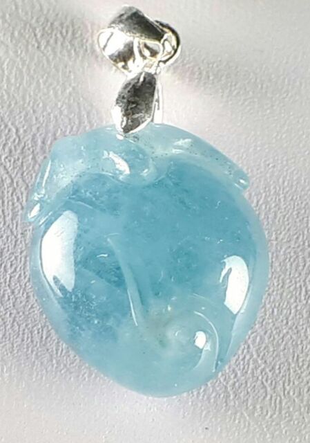 ♡0311P02-1-3♡★甜蜜水晶★天然冰種海水藍寶 雕花 半寶石 吊墜 項鍊吊墜:圖片 6