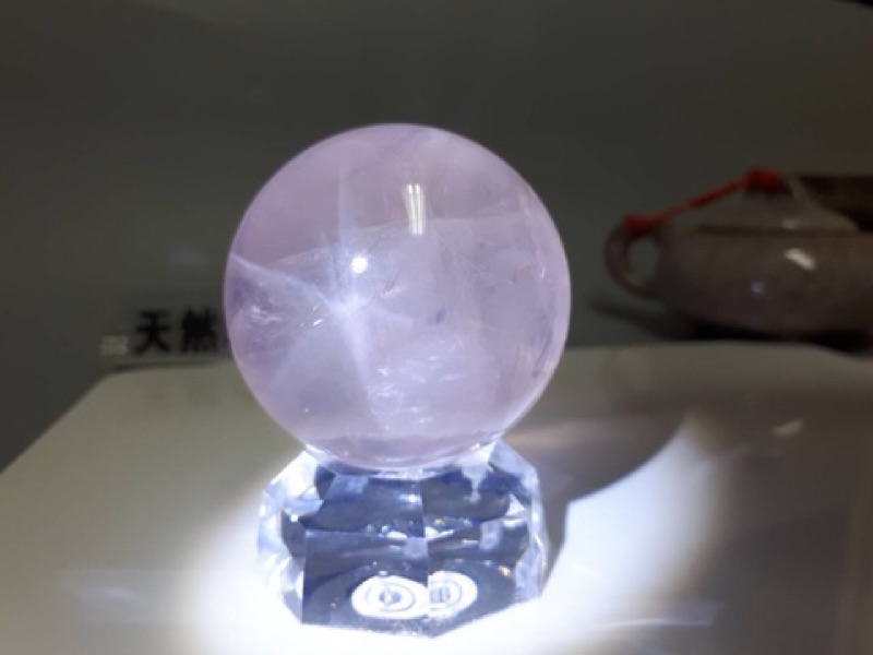 甜蜜水晶 J90106A01 天然清透六芒星粉晶水晶球 粉晶 水晶球 六芒星 能量更強 僅此一顆:圖片 7