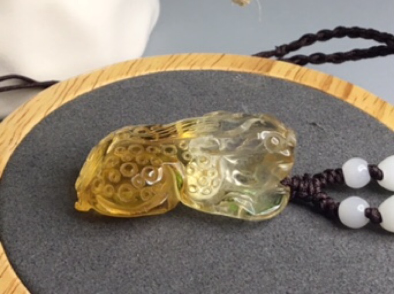 甜蜜水晶 0325A04 天然黃水晶貔貅 商品如圖 貔貅項鍊 擺件 實品拍照 現貨:圖片 2