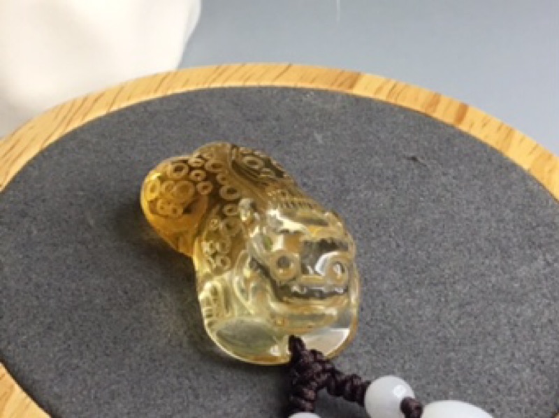 甜蜜水晶 0325A04 天然黃水晶貔貅 商品如圖 貔貅項鍊 擺件 實品拍照 現貨:圖片 3