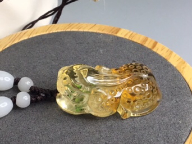 甜蜜水晶 0325A04 天然黃水晶貔貅 商品如圖 貔貅項鍊 擺件 實品拍照 現貨:圖片 4