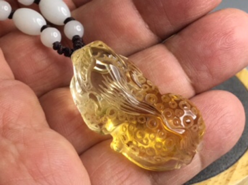 甜蜜水晶 0325A04 天然黃水晶貔貅 商品如圖 貔貅項鍊 擺件 實品拍照 現貨:圖片 5