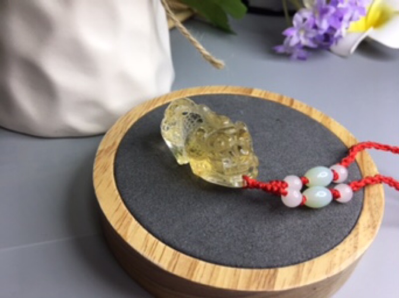 甜蜜水晶 0325A04 天然黃水晶貔貅 商品如圖 貔貅項鍊 擺件 實品拍照 現貨:圖片 6