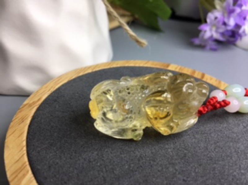 甜蜜水晶 0325A04 天然黃水晶貔貅 商品如圖 貔貅項鍊 擺件 實品拍照 現貨:圖片 7