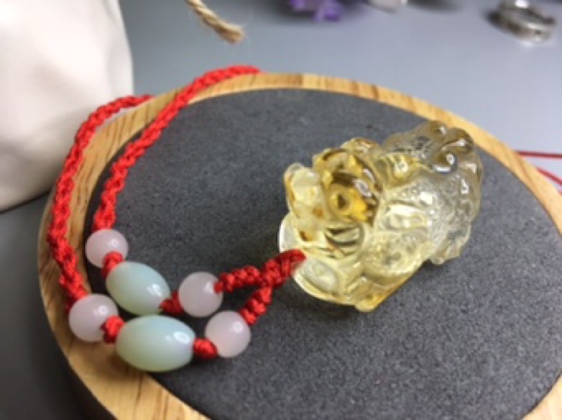 甜蜜水晶 0325A04 天然黃水晶貔貅 商品如圖 貔貅項鍊 擺件 實品拍照 現貨:圖片 8