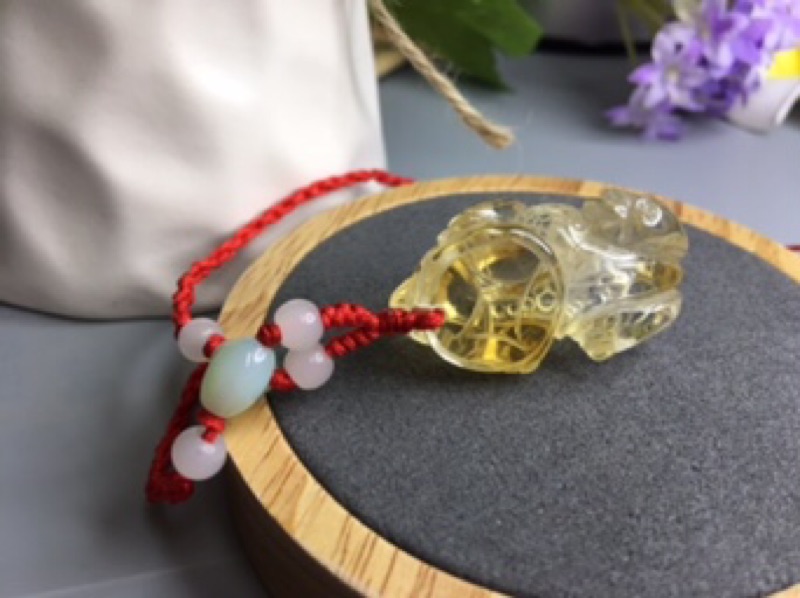 甜蜜水晶 0325A04 天然黃水晶貔貅 商品如圖 貔貅項鍊 擺件 實品拍照 現貨:圖片 9