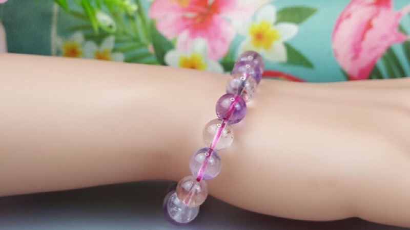 ♡J90407A05-15♡超七能量石☆色彩豐富★甜蜜水晶★天然清透超七多絲多礦9m手鍊☆永久免消磁手鍊 批發價出售現貨:圖片 8