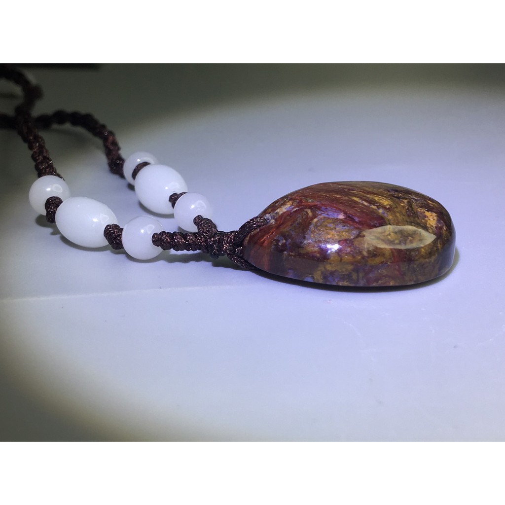 0325A14-5 甜蜜水晶 天然彼得石吊墜 繩鍊 項鍊 收藏如油彩畫作 實品拍照 現貨 一物一拍