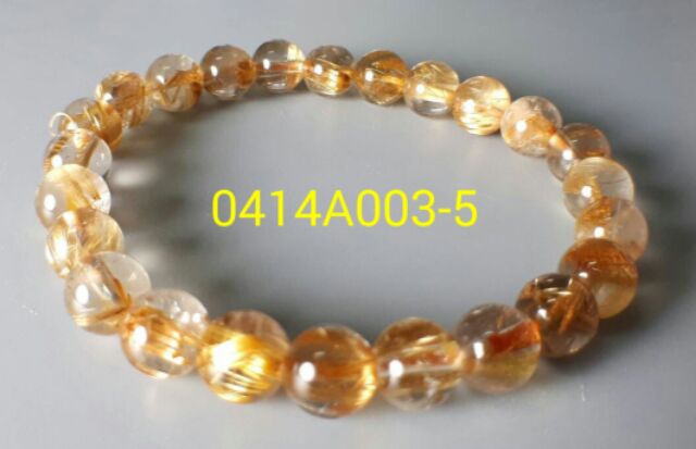 ♡0414P03-2~8♡★甜蜜水晶★天然黃金版滿絲版絲鈦晶手鍊☆高檔品【金髮晶-旺財運】鈦晶 財源滾滾來:圖片 5