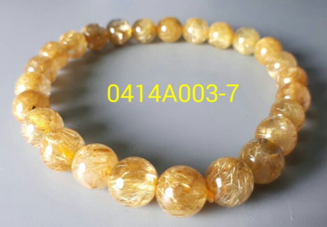 ♡0414P03-2~8♡★甜蜜水晶★天然黃金版滿絲版絲鈦晶手鍊☆高檔品【金髮晶-旺財運】鈦晶 財源滾滾來:圖片 7