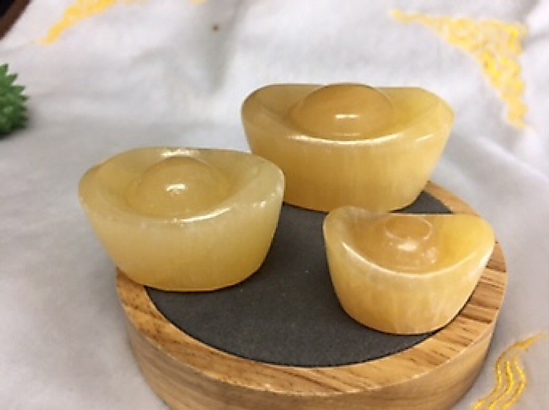 甜蜜水晶 天然黃玉元寶 招財聚人氣旺財 精美客廳辦公桌擺件大中小號元寶 招財聖石:圖片 6