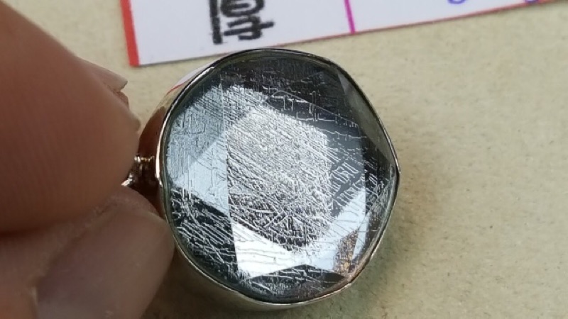 J90414AA01天鐵無事牌 天上來的禮物。超能量新貨入替★甜蜜水晶★鎳鐵隕石大衛星吊墜。天然鎳鐵隕石 維德曼交角。:圖片 9