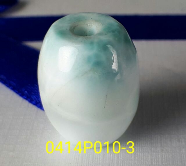 0414P010三大療癒石之 拉利瑪石【甜蜜水晶】海洋天然拉琍瑪石桶珠A冰種 玉化拉利瑪。項鍊:圖片 4