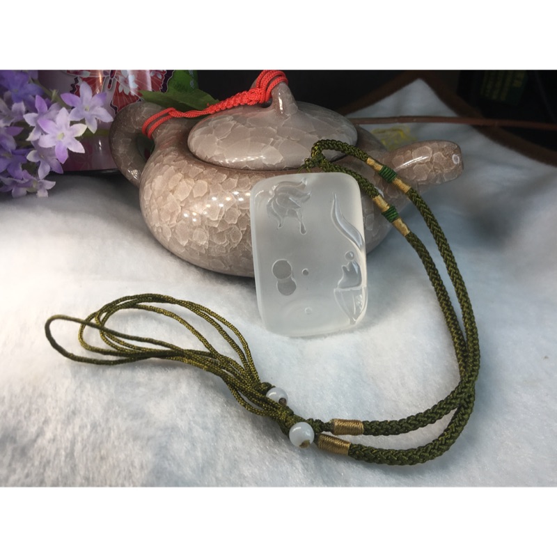 甜蜜水晶 天然白水晶項鍊 吊墜 禪牌 J081216A02 精雕白水晶神牌