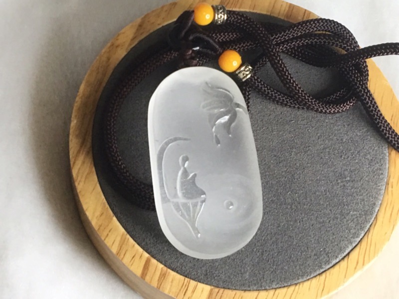 甜蜜水晶 J81216A02 新春限量 浮雕 白水晶 吊墜 項鍊 各式款項商品如圖 綁成項鍊出售 直接佩戴:圖片 3