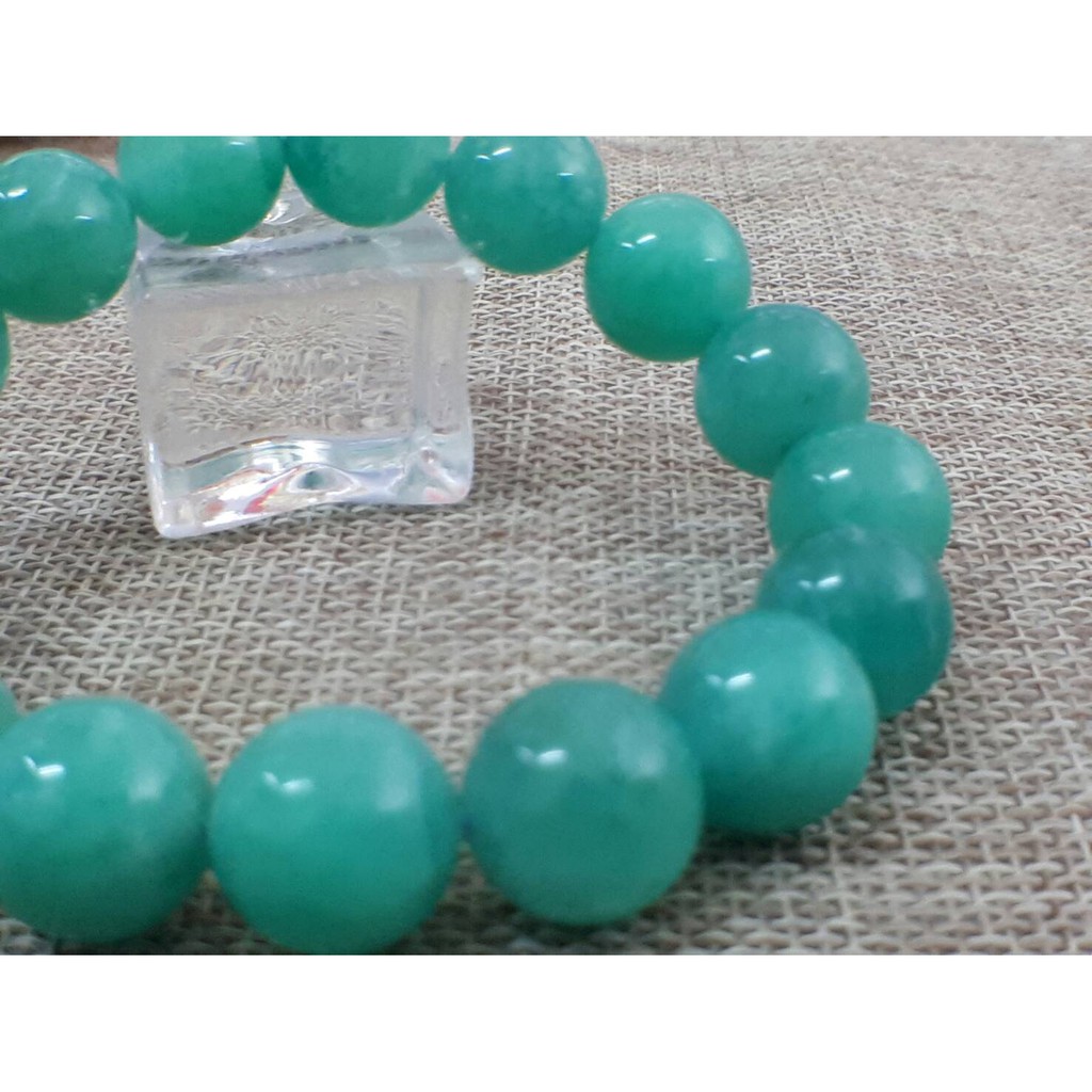 ♡0717A09-10♡一物一拍便宜出清顏值超美★甜蜜水晶★天然新疆冰種天河石手珠鍊♤色澤媲美台灣藍寶♤保證無黑點哦:圖片 2