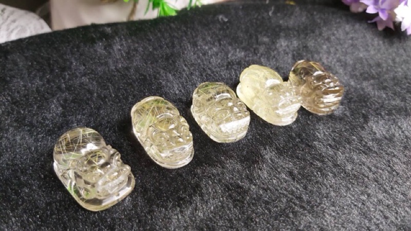 現貨J90913A01-A21甜蜜水晶 天然鈦晶貔貅 多細絲 絲清透亮眼鈦晶 貔貅吊墜 擺件 隨機出貨:圖片 2