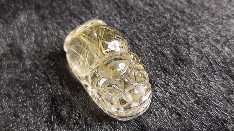 現貨J90913A01-A21甜蜜水晶 天然鈦晶貔貅 多細絲 絲清透亮眼鈦晶 貔貅吊墜 擺件 隨機出貨:圖片 6