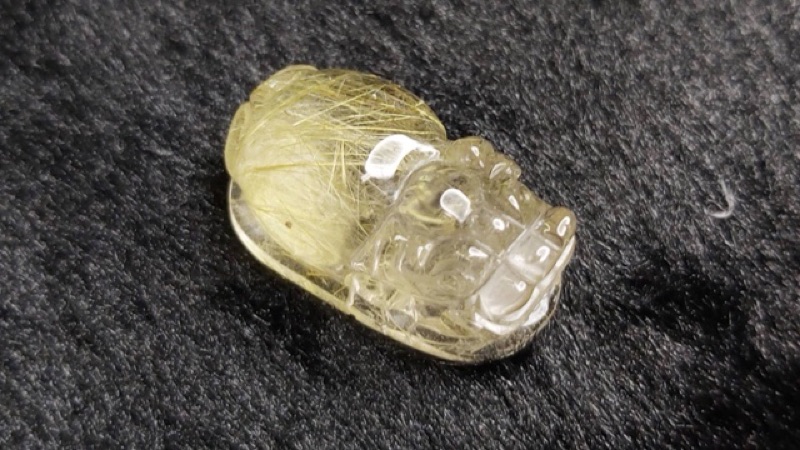 現貨J90913A01-A21甜蜜水晶 天然鈦晶貔貅 多細絲 絲清透亮眼鈦晶 貔貅吊墜 擺件 隨機出貨:圖片 8