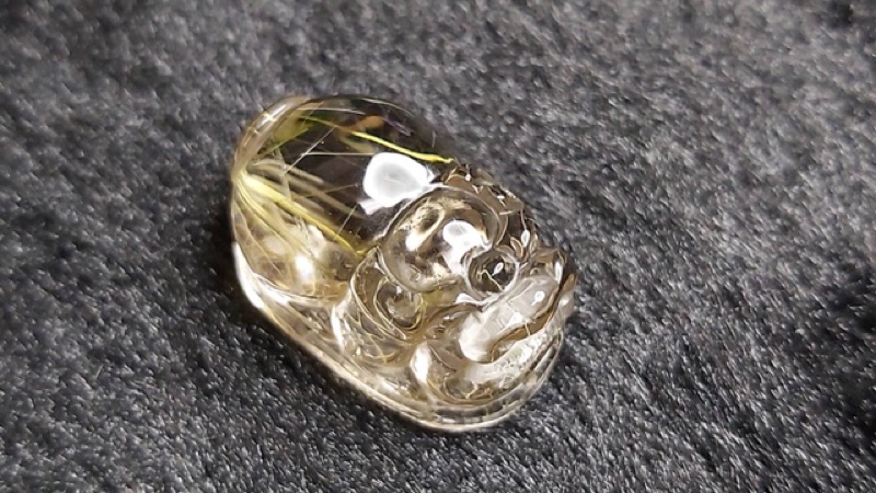 現貨J90913A01-A21甜蜜水晶 天然鈦晶貔貅 多細絲 絲清透亮眼鈦晶 貔貅吊墜 擺件 隨機出貨:圖片 9