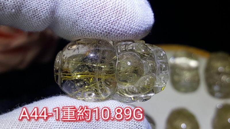 J90913A02-A44甜蜜水晶 天然鈦晶貔貅 多細絲 絲清透亮眼鈦晶 貔貅吊墜 擺件:圖片 3