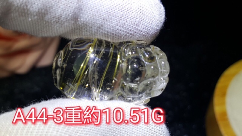J90913A02-A44甜蜜水晶 天然鈦晶貔貅 多細絲 絲清透亮眼鈦晶 貔貅吊墜 擺件:圖片 5
